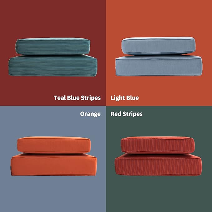 Outdoor Seat Cushions Set for Patio Furniture Deep Seating Patio Cushion Set - Image 6
