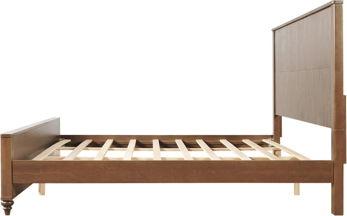 merax king size wood bed frame with fluted, package contents