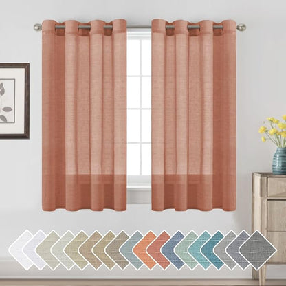 H.VERSAILTEX Linen Curtains Natural Linen Blended Curtain Panels by HVERSAILTEX