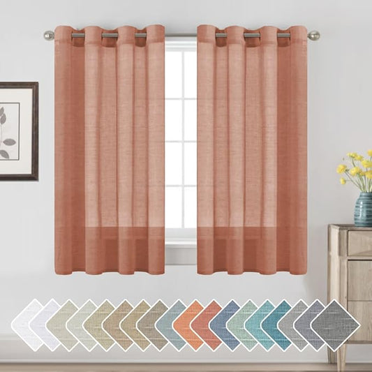 H.VERSAILTEX Linen Curtains Natural Linen Blended Curtain Panels by HVERSAILTEX