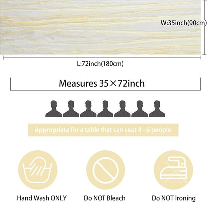 Fivenl 12 Pack Cheesecloth Table Runner 35x72 Inch Boho Gauze Table Runner - Image 2