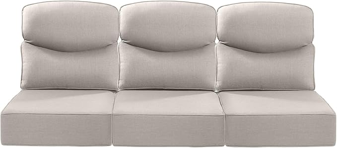 Luxury 22x24/22x25 6-Inch Smile Outdoor Sofa Cushions Set of 3 by ACTREST