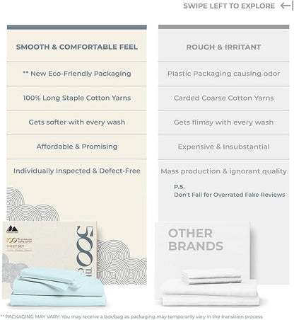 Mayfair Linen 100% Cotton Bed Sheets Queen Set - Image 2