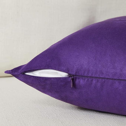 Fancy Homi 2 Packs Premium Faux Suede Decorative Throw Pillow Covers, Super - Image 3