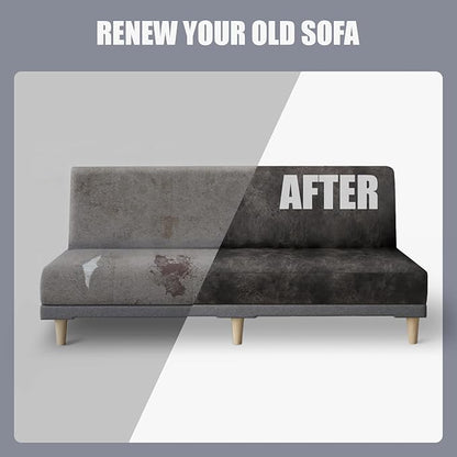molasofa Leather Like Stretch Futon Slipcover Armless Futon Bed Sofa Cover - Image 6