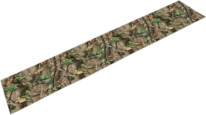 Forest Camouflage Table Runner, Camo Conifer Oak Branches Mossy Hunting Lodge - Image 8