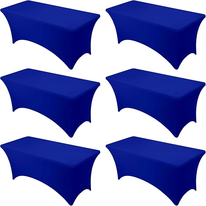 6-Pack Premium Royal Blue Spandex Tablecloths by DailySet