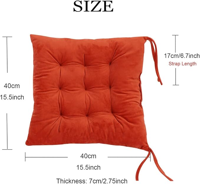 6 Pack Square Seat Cushion Chair Pads - Image 2