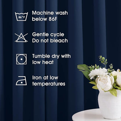 HOMEIDEAS Dark Navy Blackout Curtains - Image 7