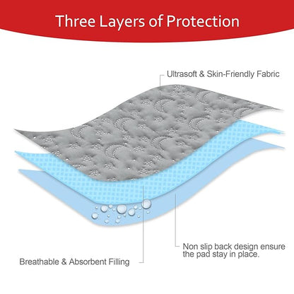 Waterproof Pack and Play Mattress Cover 2 Pack, Soft Quilted Pack and Play - Image 4