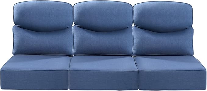 Luxury 22x24/22x25 6-Inch Smile Outdoor Sofa Cushions Set of 3 by ACTREST