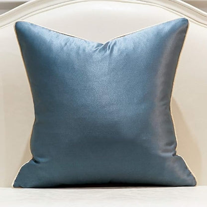 Avigers 18 x 18 Inches Light Blue Silver Peacock Feathers Cushion Cases Luxury - Image 3
