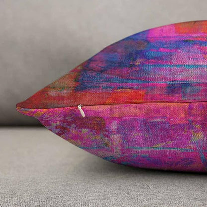 TKS MITLAN Art Abstract Pillow Cover 12x20 inch Bright Fuchsia Magenta Pink Red - Image 5