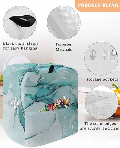 Turquoise Marble Stand Mixer Dust Cover - Image 3