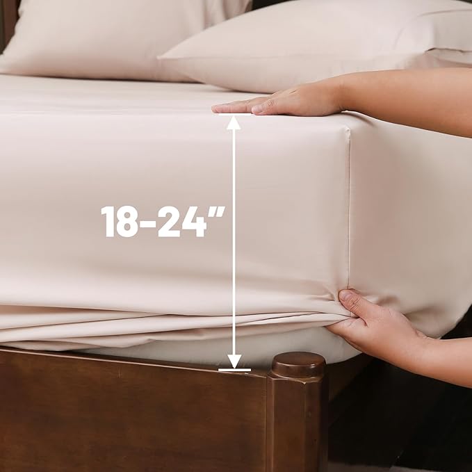Extra Deep Pocket King Sheets 18-24 Inch 100% Egyptian Cotton 1000 Thread Count - Image 5