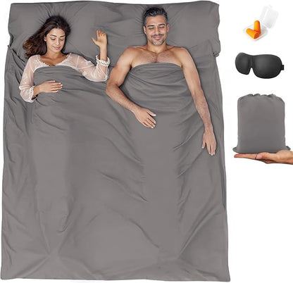 Sleeping Bag Liner, Travel Sheet & Adult Sleep Sack, Camping Sheets Travel by BREENHILL