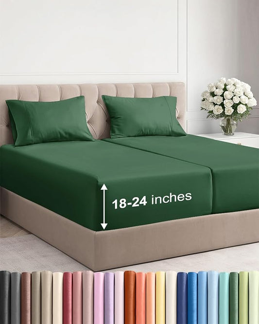 Extra Deep Pocket Split King Sheets by CGKUnlimited