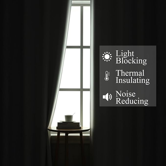 Estelar Textiler Lilac and Greyish White Blackout Curtains 63 Inch Length 2 - Image 3