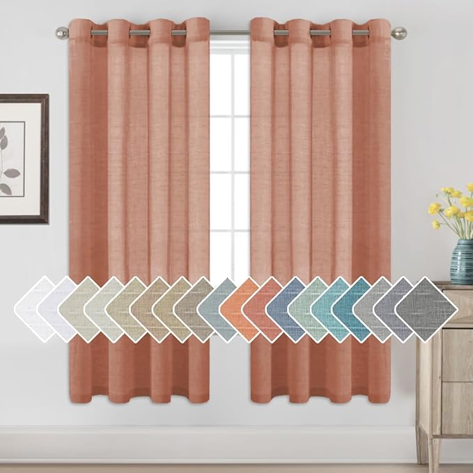H.VERSAILTEX Linen Curtains Natural Blended Curtain Panels by HVERSAILTEX