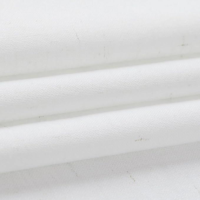 jinchan Soft Linen Curtains Set 2 Panels, Off White Curtains 63 Inch Length - Image 8