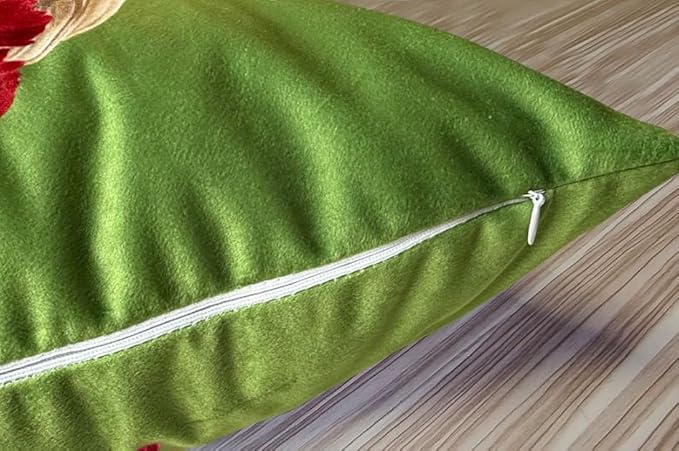 Elegant Velvet Floral Throw Pillow Cover Double Sides Handmake Flower - Image 6