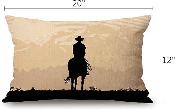 Solekla Cowboy Waist Lumbar Cotton Linen Throw Pillow case Cushion Cover - Image 2
