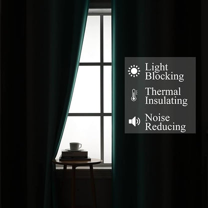 Estelar Textiler Brown and Teal Blackout Curtains & Drapes - Image 3