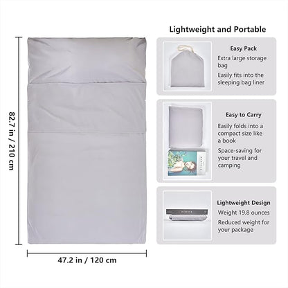 Sleeping Bag Liner Camping Adult Sleep Sack Lightweight Travel Sheet - Image 2