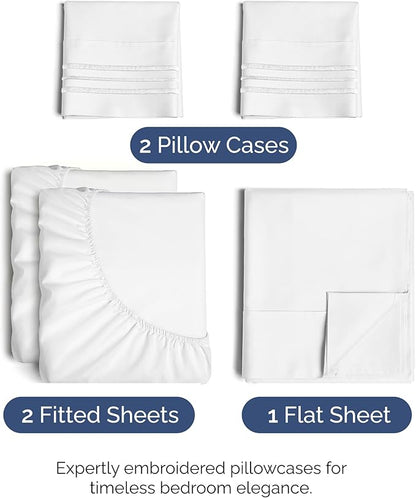 Split King Size 5 Piece Sheet Set - Image 2