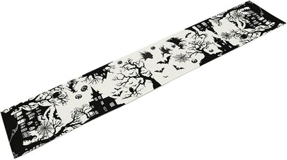 Halloween Table Runner, Linen Table Runner, Spider Pumkin Table Runners - Image 3
