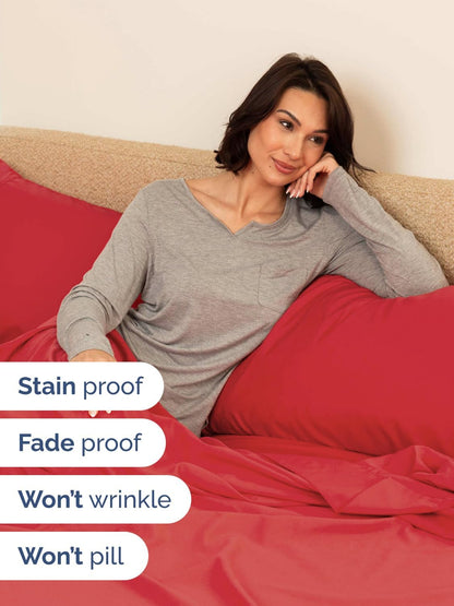 cgk extra deep twin sheet set - 4pc, side view