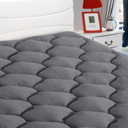 LEISURE TOWN Full Mattress Pad Fitted Quilted Cotton Mattress Cover Cooling by LEISURETOWN