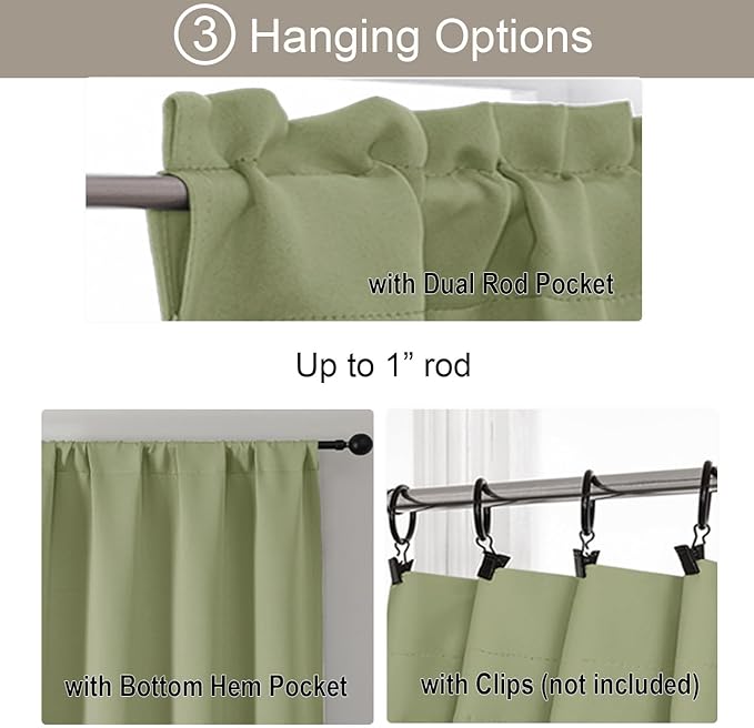 Gwine Sage Green Blackout Curtains - Image 5