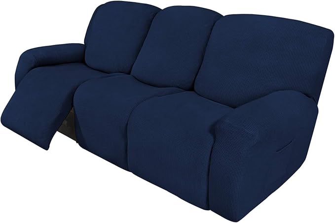 Easy-Going 8 Pieces Recliner Sofa Stretch Sofa Slipcover Sofa Cover Furniture by Easy-Going