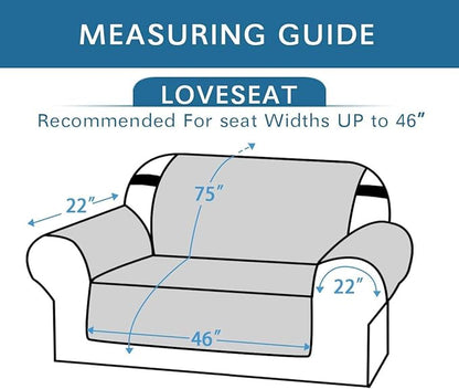 H.VERSAILTEX Reversible Loveseat Cover Furniture Protector Anti-Slip Water - Image 2