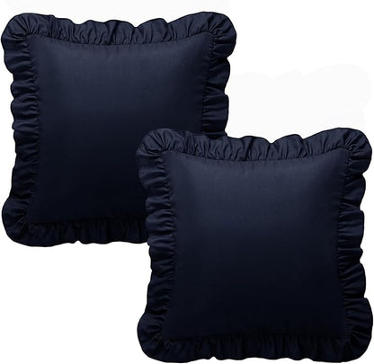 KKJIAF Ruffle Pillow Cases 18x18 Inches, Microfiber Wrinkle Resistant Pillow - Image 8