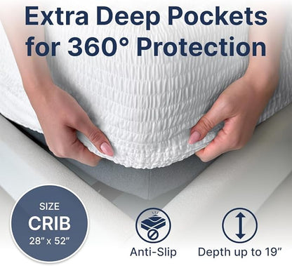 PAULATO BY GA.I.CO Crib Waterproof Mattress Protector – Absorbent Mattress Cover - Image 6