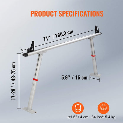 vevor truck rack with 8 non-drilling c-clamps, 19-34in on a desk or shelf