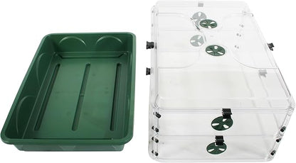 EarlyGrow 95457 24" x 15" x 16.75" Domed Propagator, 3 Side Extenders and - Image 3