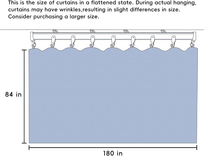 Room Divider Curtains Total Blackout Privacy Curtain Panel Room Thermal - Image 7