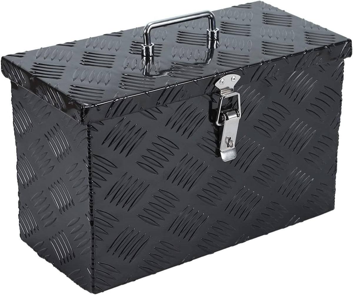 16"x7.5"x10"heavy duty black aluminum truck bed tool box, main product view