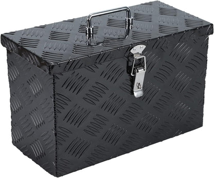 16"x7.5"x10"heavy duty black aluminum truck bed tool box, main product view