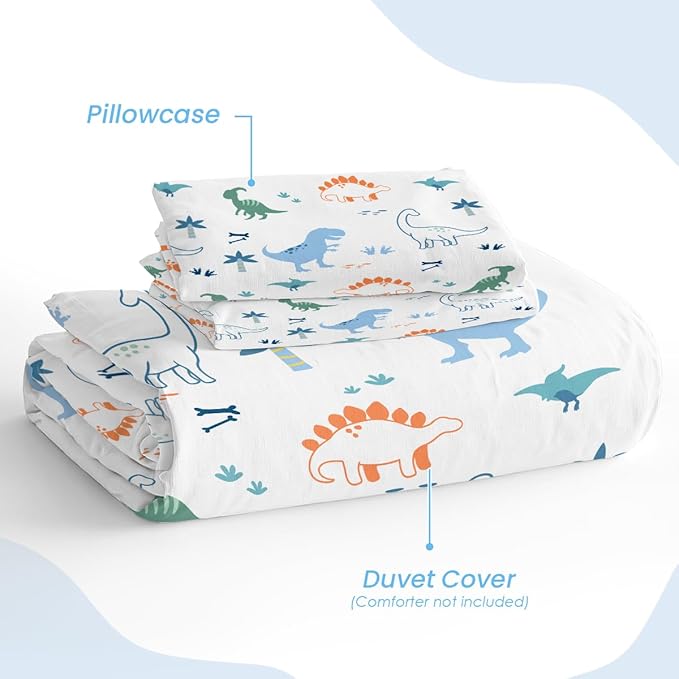 SANDJEST Dinosaur Duvet Cover Sets Full Size - Image 4