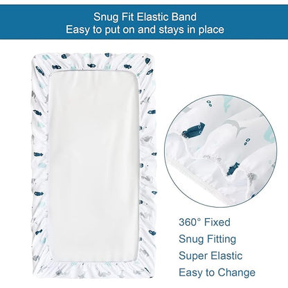 Changing Pad Cover for Boys Girls 2 Pack, Comfy & Breathable Changing Table - Image 4
