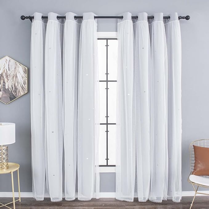 Kinryb Kids Curtains for Bedroom/Living Room/Classroom, Sheer Overlay Extra Long - Image 7