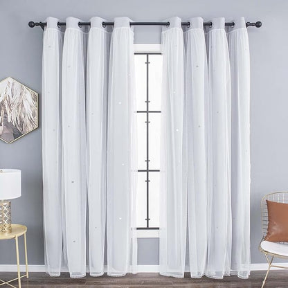 Kinryb Kids Curtains for Bedroom/Living Room/Classroom, Sheer Overlay Extra Long - Image 7