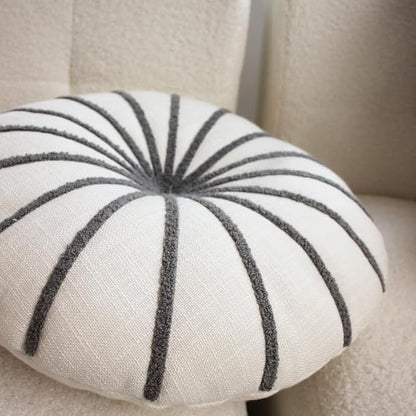 S_SSOY Round Pumpkin Throw Pillows 16", Colorful Striped Cushions Floor Pillows - Image 3