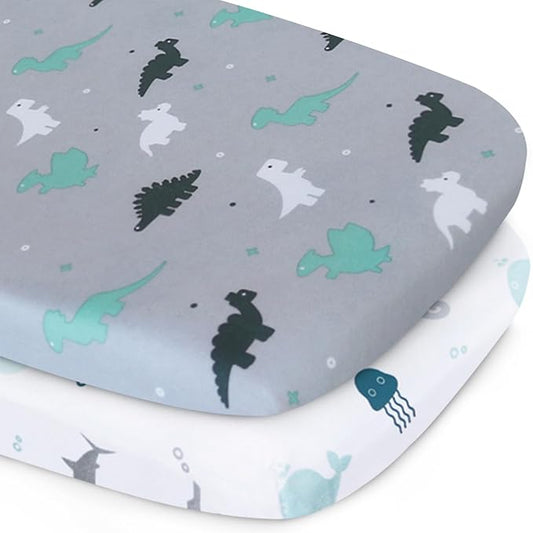 Bassinet Sheet, Bassinet Sheets 2 Pack, Ultra Soft Bassinet Sheets by SpringspiritBedding
