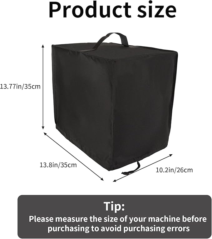 Black Air Fryer Cover for Kitchen Counter, Heavy Duty Heat-Resistant Dust Cover - Image 5