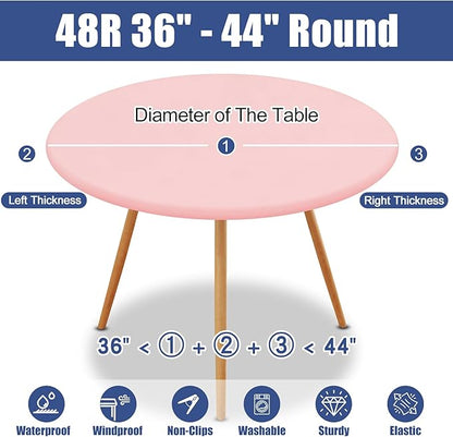 Round Spandex Tablecloth, Elastic Fitted Waterproof Tablecloths - Image 8